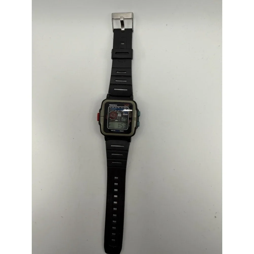 Aquatech Digital Mens Watch 13533 Pacer New Battery 38MM 8